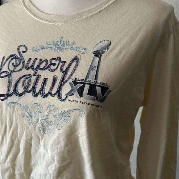 Reebok Size Large Super Bowl 2011 long sleeve t shirt womens - Picture 3 of 4